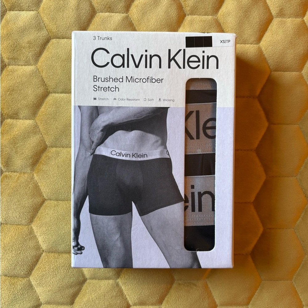 Calvin Klein Brushed Microfiber Stretch Boxer Briefs - Black XS